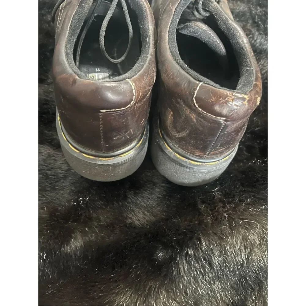 Dr Martens Mens 11 Shea Oxford Dark Brown Leather Lace Up Casual Shoes - Picture 3 of 5